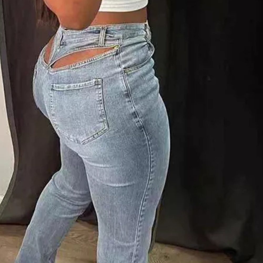 🔥Sexy Streetwear Cut-out Jeans NWT 👖